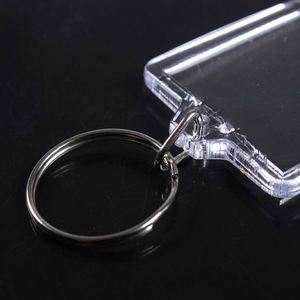 Hot Selling Shape Picture Holder Keychain Diy Clear Plastic Acrylic Blank Photo Frame Key Chain Pendant Custom Promotional <b>Gifts</b> - Product Image 5