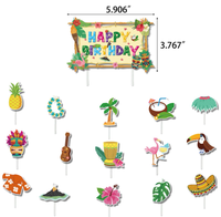 Sommer Strand Pool Aloha Thema Abschlussball Party Ananas Flamingo Banner Flagge Cupcake Kuchen Topper Helium Bedruckte Latex-Ballons Deko