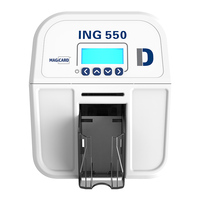 Impresora de Tarjetas de Identificación de Plástico de Doble Cara de Alto Rendimiento Magicard ING550, Impresora de Tarjetas NFC, Máquina de Impresión de Tarjetas de PVC