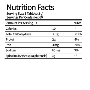 อาหารเสริมสาหร่ายสไปรูลินา1000มก. สำหรับผู้ใหญ่สารอาหารจากธรรมชาติที่อุดมไปด้วยภูมิคุ้มกันสนับสนุนดีท็อกซ์พลังงานมังสวิรัติ - Product Image 2