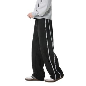 กางเกงขายส่งแฟชั่นใหม่สไตล์สปอร์ตหลากสีผ้าหนังกลับสำหรับผู้ชายปักลายทรงหลวมกางเกงขายาวผู้ชาย - Product Image 2