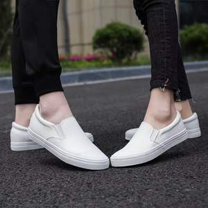 Spring Casual <b>Shoes</b> <b>Slip</b>-on Men's Work Student Small White Wear-Resistant Thick Sole Solid Color Couple Walking Style <b>Shoes</b> - Product Image 6