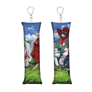 Llavero de Personajes de Anime <span class=keywords><strong>Inuyasha</strong></span> en Varios Diseños, Mini Dakimakura de Poliéster con Textura de Piel de Durazno, Colgante para Mochila - Product Image 3