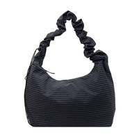 Bolso de Hombro Tipo Tote de Gran Capacidad para Mujer, Estilo Coreano, Diseño a Cuadros, Poliéster, Cierre de Cremallera, Estilo Urbano Simple, Casual, Artístico y Plisado