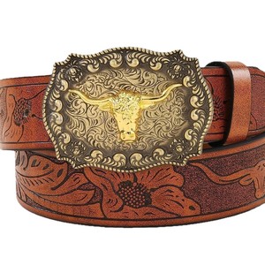<span class=keywords><strong>Ceinture</strong></span> de cow-boy occidentale pour homme GUGETI en <span class=keywords><strong>cuir</strong></span> PU noir/brun, boucle en alliage vintage, largeur de <span class=keywords><strong>ceinture</strong></span> de 3,8 cm - Product Image 6