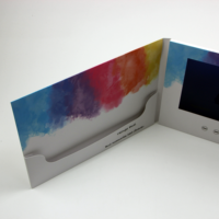 Nouveaux produits idées invitation poches carte de voeux pour cadeau d'affaires lcd livre de musique vidéo brochure 10.1 pouces cartes postales