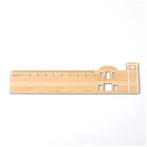 Règle triangulaire en bois de haute qualité gravée sur mesure pour la menuiserie, logo personnalisé imprimé, règles écologiques - Product Image 2