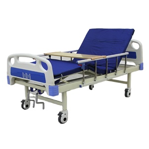 Lit d'hôpital professionnel en gros du fabricant, lit d'hôpital Paramount manuel à deux manivelles en ABS réglable - Product Image 4