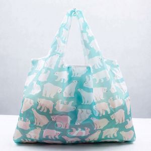 Sac de rangement pliable personnalisé en toile de dessin animé, écologique, réutilisable, imperméable, sac de courses pliable dans une poche - Product Image 6