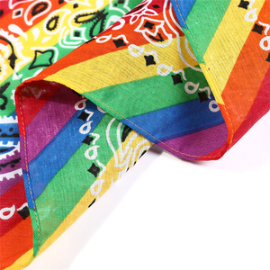Stile europeo moda multicolore cotone arcobaleno corte reale <span class=keywords><strong>Bandana</strong></span> Unisex quadrata sciarpa <span class=keywords><strong>Bandana</strong></span> maschera per il viso per gli uomini - Product Image 6