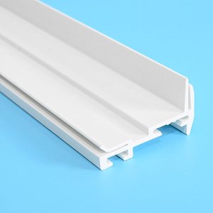 Baja tahan lama profil ekstrusi PVC plastik kaku keras untuk lemari es pintu jendela lemari produk eksklusif perusahaan - Product Image 1