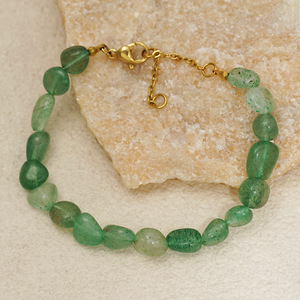 ZOGXIN Green Natural Stone Bracelet Gold Clasp Unisex Fashion Jewelry Gift - Product Image 3