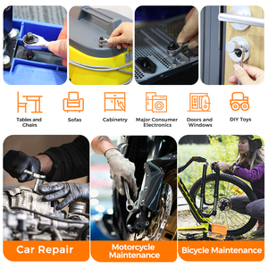 Uftools 46pcs Xe Sửa chữa hộp công cụ thiết lập thép dụng cụ cầm tay với Ratchet cờ lê ổ cắm OEM tùy chỉnh Screwdriver <span class=keywords><strong>Set</strong></span> - Product Image 4