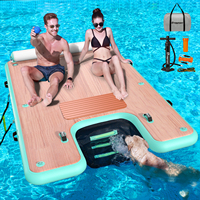 Plateforme flottante gonflable pour lacs et plages, transat de bain de soleil, chaise longue pour la pêche, la natation, le yoga et les fêtes