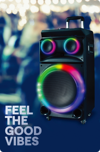 Caja de Subwoofer de 10 Pulgadas Amplificada con Luces LED de Colores Intermitentes, Altavoz de Plástico Profesional Tipo <span class=keywords><strong>Boombox</strong></span> 3 - Product Image 1