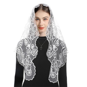 <span class=keywords><strong>Voile</strong></span> de cérémonie catholique en dentelle espagnole brodée, motif croix <span class=keywords><strong>triangulaire</strong></span>, <span class=keywords><strong>voile</strong></span> de cérémonie en dentelle - Product Image 6
