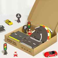Juego de Pistas de Carreras STEM para Niños, Juguetes Educativos de Construcción, Juego de Construcción de Señales de Tráfico MIDEER