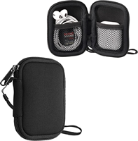 Étui pour écouteurs en néoprène avec poche intérieure en maille, pochette de rangement à fermeture éclair pour écouteurs, aides auditives, écouteurs sans fil, organisateur de voyage