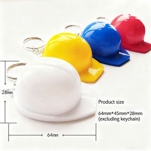Mini porte-clés professionnel personnalisé en plastique rigide, porte-clés en forme de casque de chantier avec ouvre-bouteille, porte-clés en plastique de sécurité - Product Image 2