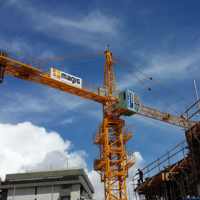 Kran Menara Mini 3T 38M QTZ31.5-HS3808 dengan Motor Gearbox Bearing Engine Efisiensi Tinggi