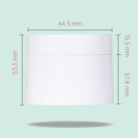 Bocaux en plastique PP cylindriques à large ouverture, personnalisés en usine, avec couvercles à vis, givrés, pour crème contour des yeux et masques faciaux