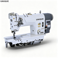 Machine à coudre industrielle à double aiguille informatisée UNIQUE GC8452E avec coupe-fil automatique pour tissus lourds