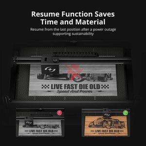 Atomstack K60 55W Laser Engraver CO2 Bão 10.6 Micron Bước Sóng Cutter Cho Gương Trong Suốt Acrylic Thủy Tinh Gốm - Product Image 5