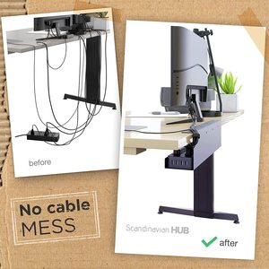 Hot Selling Office Desk Cable Management Tray Under Desk Mesh Cargo <strong>Net</strong> With Hook Tray <strong>Trunk</strong> Organizer For Desk Management - Product Image 6