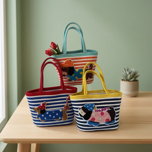 New Fashion Vintage Lady Color Blocked Straw Handbag ZIP Closure Single Strap Spring Summer Autumn Winter Travel All - Product Image 3