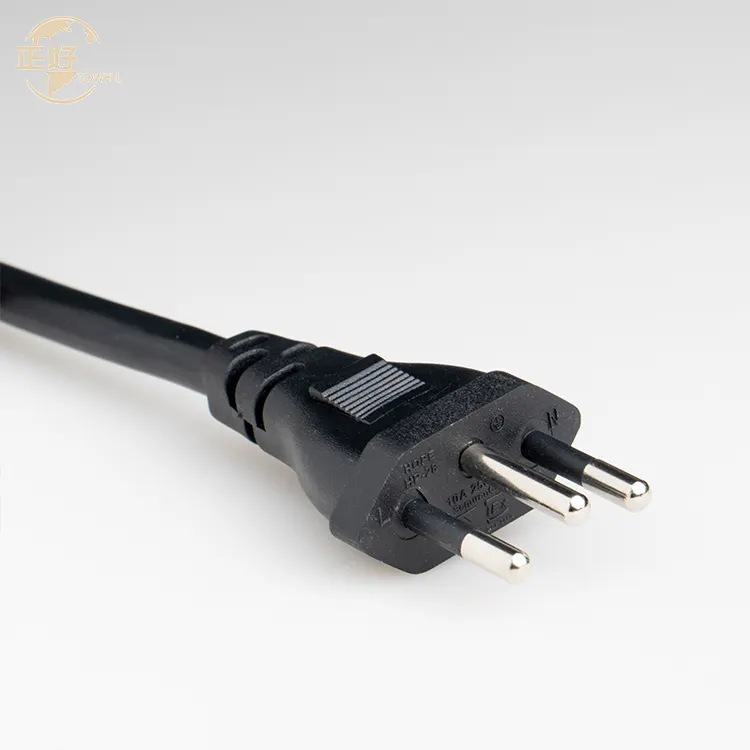 Brazil Power Extension Cord NBR 14136 10A UC 2P+T Male Female Extension Cable with Custom Length Power Cord