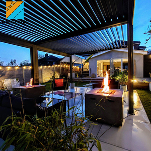 Gazebo cerrado 6x4m Persiana eléctrica Pérgola <span class=keywords><strong>de</strong></span> aluminio para exteriores <span class=keywords><strong>con</strong></span> LED y 4 puertas <span class=keywords><strong>de</strong></span> vidrio laterales como habitación al aire libre - Product Image 5