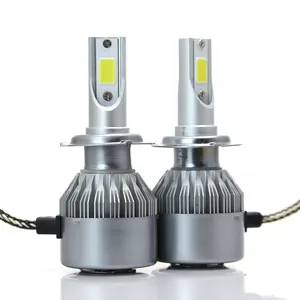 Cheapest 360 degree dual color LED car headlights C6 color LED lights H1 H4 H7 LED headlamps high power 4500k led headlight h4