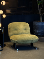 Fauteuil individuel de designer minimaliste personnalisable en cuir véritable haut de gamme pour le modèle Libra, chaise de salon de style italien