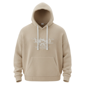 Bangladesh OEM Custom Knitted <b>Cardigan</b> Hoodie Embroidery Long Sleeve Drawstring Kangaroo Pocket Private Label <b>Red</b> Kids Winter - Product Image 2