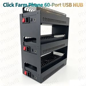 Caja Hub WiFi Android para Teléfono Móvil, Caja de Placa Base con 60 Puertos USB Ethernet, Caja Hub Unificada de 60 Puertos con Fuente de Alimentación - Product Image 6