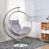 Chaise suspendue de jardin en acrylique transparent avec support – Offre spéciale