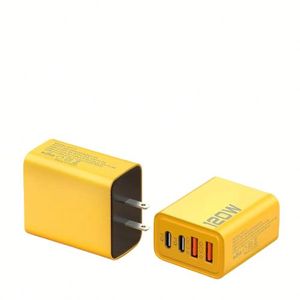Portable Charger US/EU/UK <b>Plug</b> <b>Fast</b> <b>Charging</b> Dual Type C Charger Block 2 USB Charger for Smart Phones - Product Image 1