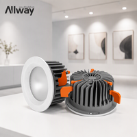 ALLWAY Spot LED encastré rond sans cadre pour intérieur, étanche IP54, installation facile, SKD