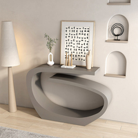 Meubles d'entrée haut de gamme au design moderne et unique Couloir Tables console en acier inoxydable brossé de haute qualité