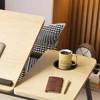 Table pliable en bois pour ordinateur portable, réglable en hauteur, portable, pour lit, bureau, maison, travail, étude, chambre, canapé
