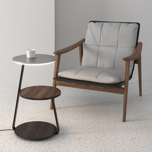 Nordic Style Wireless Charging Floor Lamp Luxury Minimalist Modern Bedside Table Lamp Integrated <b>LED</b> Light for Bedroom Living - Product Image 1