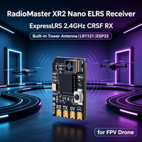 Receptor RadioMaster XR2 Nano ELRS ExoressLRS 2.4GHz con Antena Integrada Semtech LR1121 ESP32 CRSF RX para Dron FPV