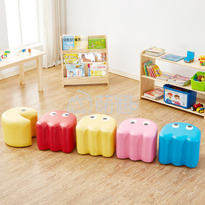 Moetry Pacman Soft Seating Stool Set Colorful Modern Foam Bench Soft Chair for Nursery Classroom Preschool <span class=keywords><strong>Creche</strong></span> Hotel Use - Product Image 2