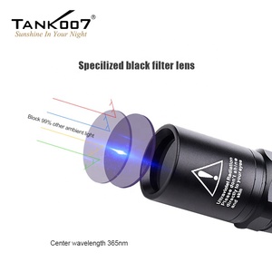 Tank007 AA02 Lampu Senter Blacklight <span class=keywords><strong>CSI</strong></span> Investigasi Tempat Kejadian Perkara Forensik LED UV Curing 365nm Senter UV Isi Ulang - Product Image 5