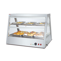 Itop — chauffe-aliments électrique Commercial, présentoir en verre en acier inoxydable, vitrine pour aliments chauds