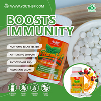 Vitamina C Diaria Masticable 500mg, Porción de 1000mg, Bajo en Calorías, Sin Azúcar, Suplemento de Viaje para Profesionales, Entrega Exprés