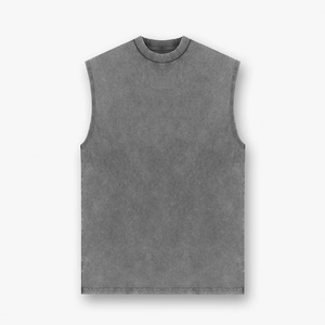 เสื้อกล้ามกีฬาผู้ชายผ้าฝ้ายระบายอากาศดี พิมพ์โลโก้ตามสั่ง คุณภาพสูง ขายส่ง - Product Image 1