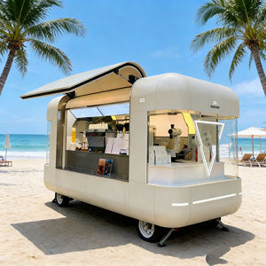 Remorque mobile élégante à 4 roues en acier inoxydable pour équipement professionnel de café, crème glacée, restauration rapide et café spécialisé - Product Image 3