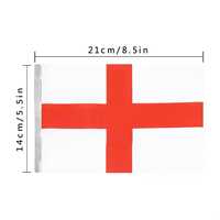 Bannière personnalisée en polyester 14x21cm pour tous les pays, drapeaux en guirlande d'Angleterre imprimés