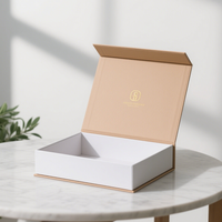 Boîte Cadeau Blanche de Luxe Personnalisée en Gros, Boîte en Carton avec Fermeture Magnétique et Estampage à Chaud Doré pour Parfums et Cosmétiques